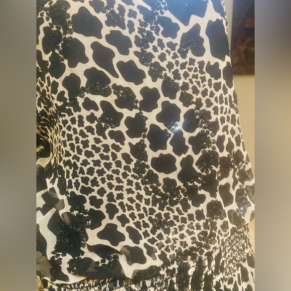 Vintage Pat Richards By Michael Maielle Black/White Sequins Dress - Picture 4 of 10